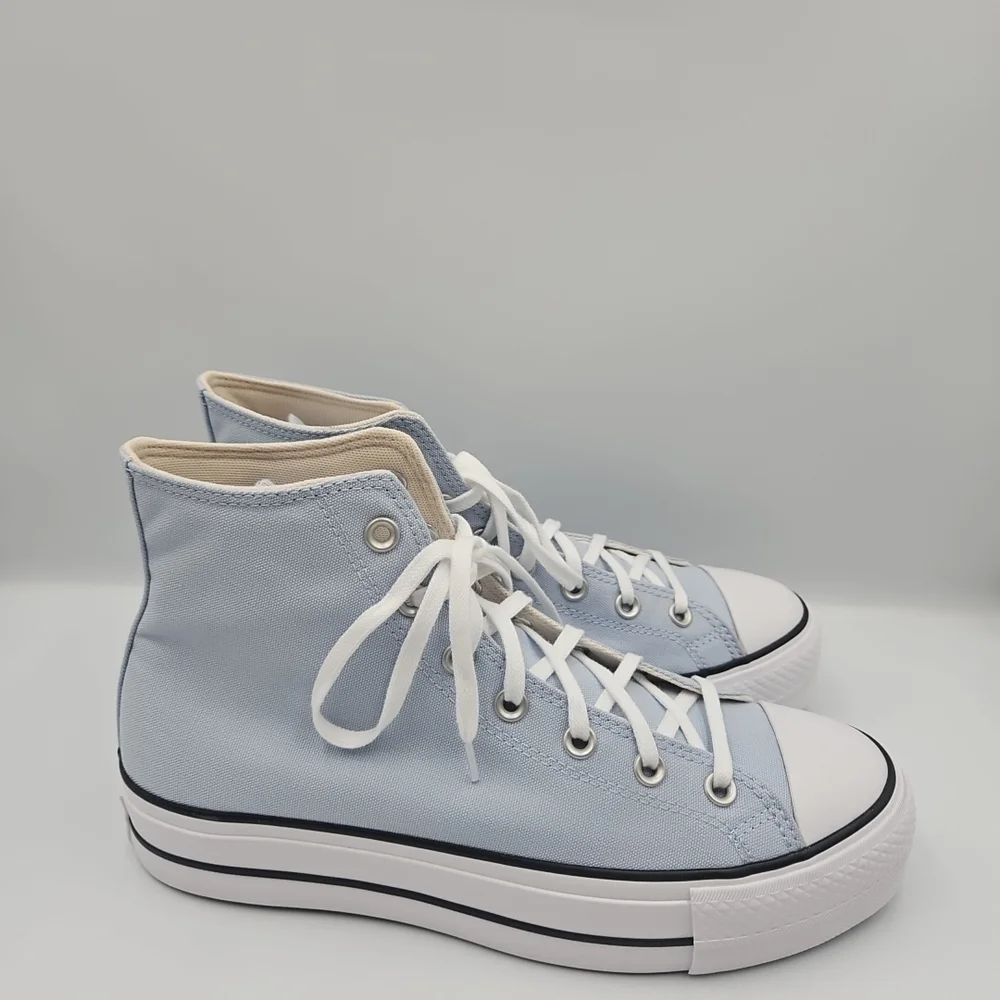 Converse Light Blue High-Top Sneakers - Picture 4 of 9